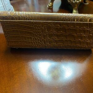 Isaac Mizrahi Textured Brown Clutch